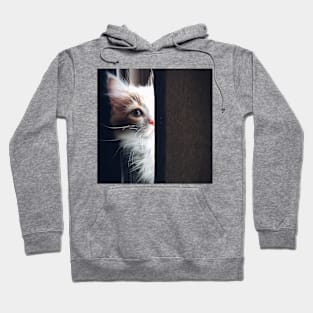 Cute cat watching Hoodie